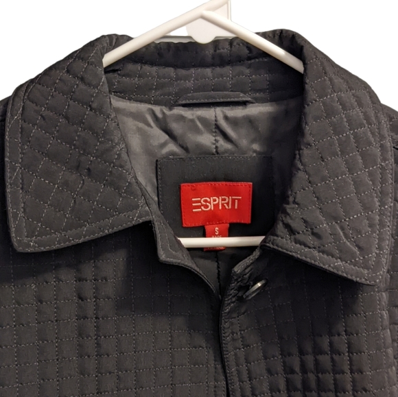 Esprit Black Quilted Lightweight Puffer Coat S - Picture 2 of 4